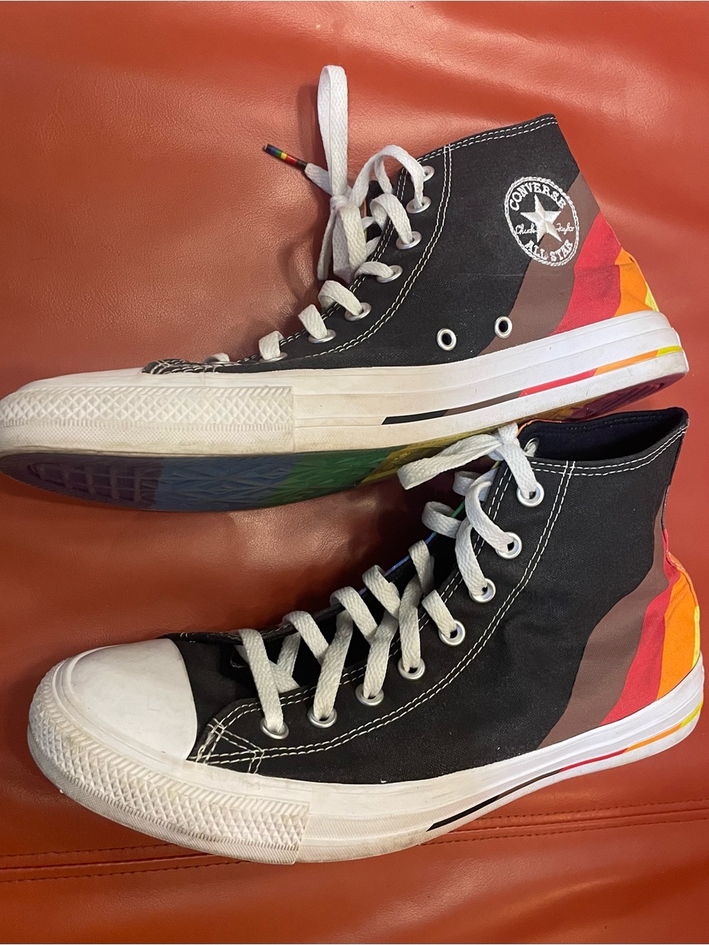 Converse Rainbow High Top Sneakers - Multicolor - Picture 3 of 8